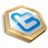 twitter hexa yellow Icon